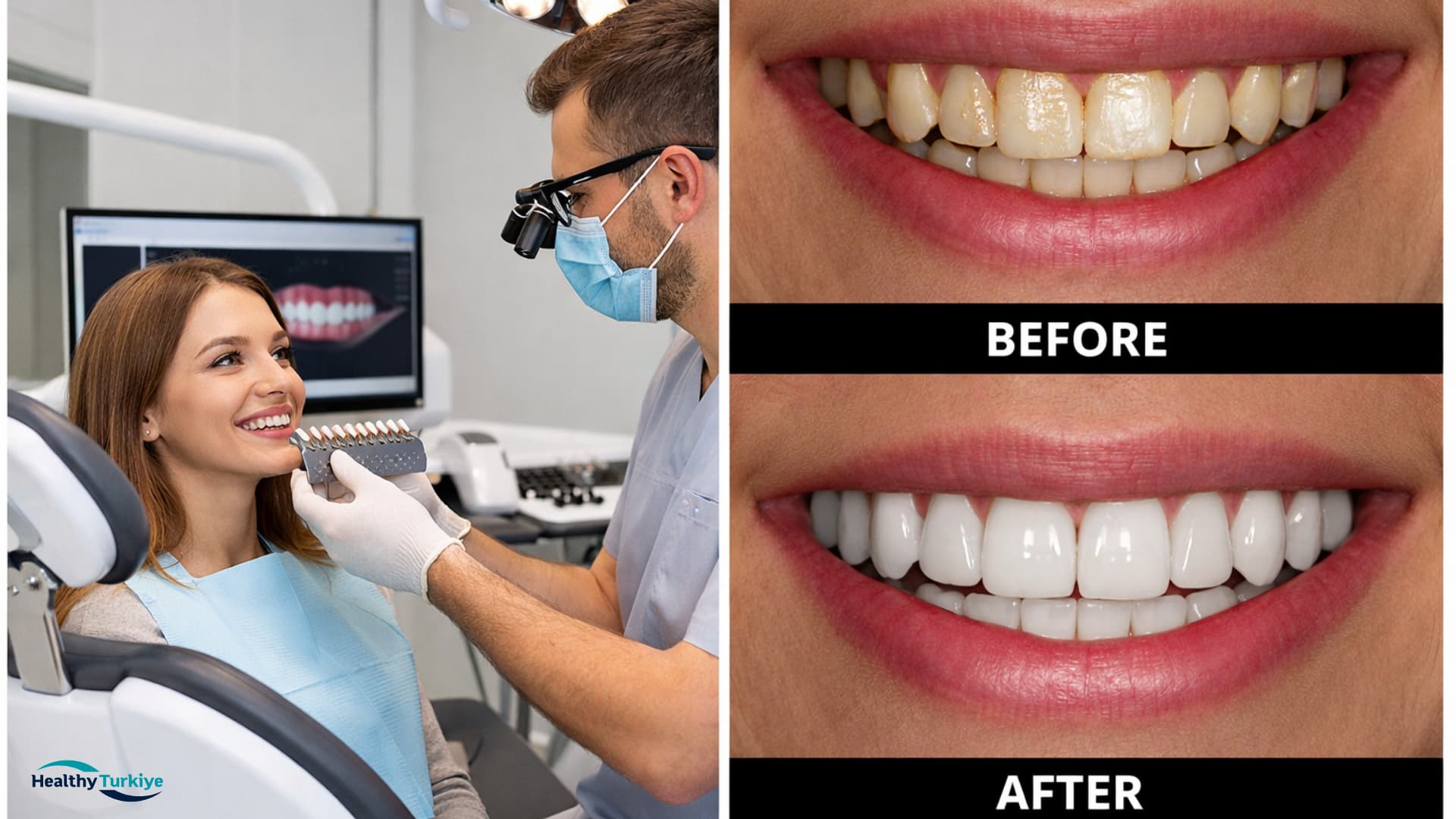 veneers cost antalya turkey before after