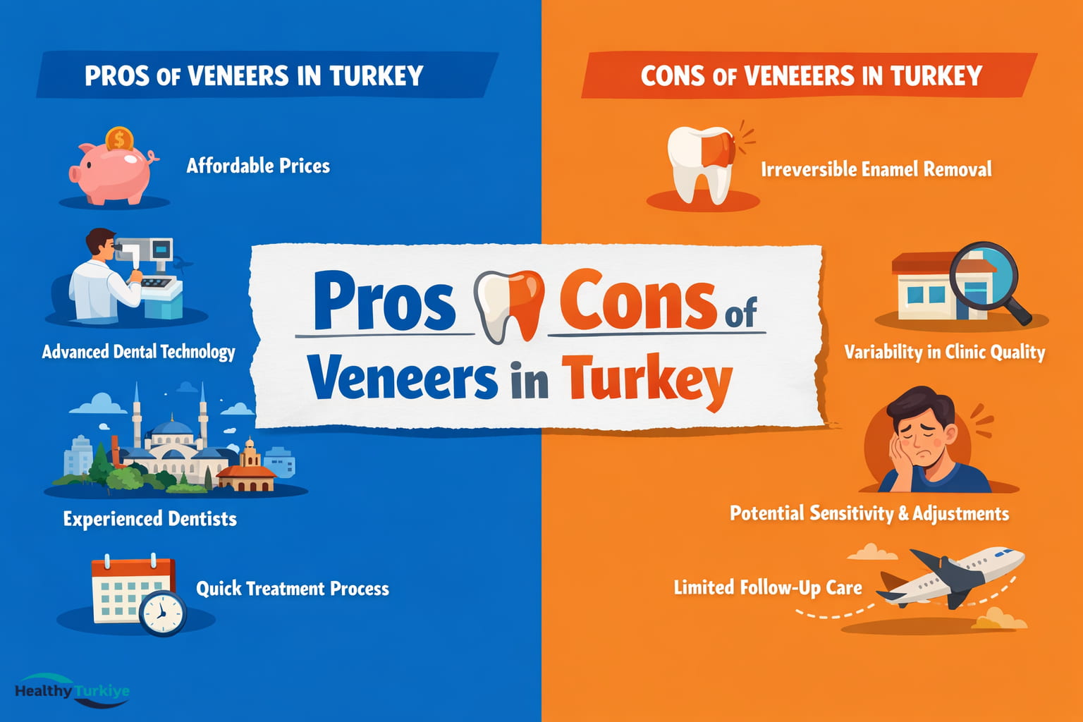 Pros and Cons of Veneers in Turkey: Benefits, Risks and Real Insights