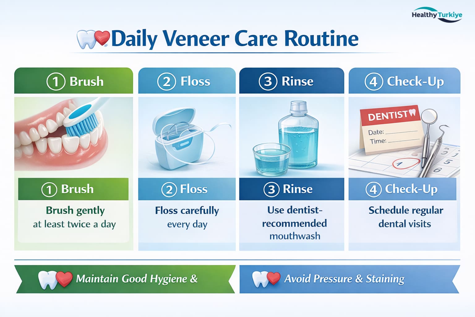 Veneers Aftercare in Turkey: What to Eat, What to Avoid, and Daily Care Tips