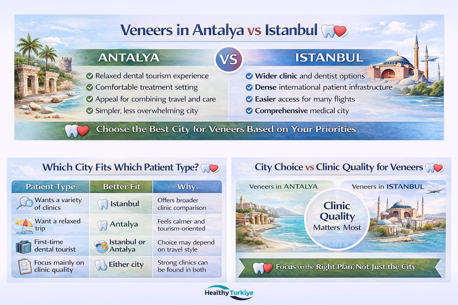 Veneers in Antalya vs Istanbul: Which City Is Better for Treatment?