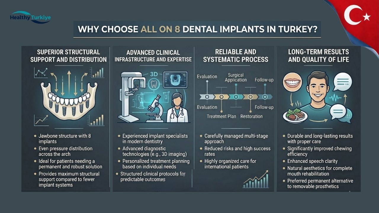 Why Choose All on 8 Dental Implants in Turkey?