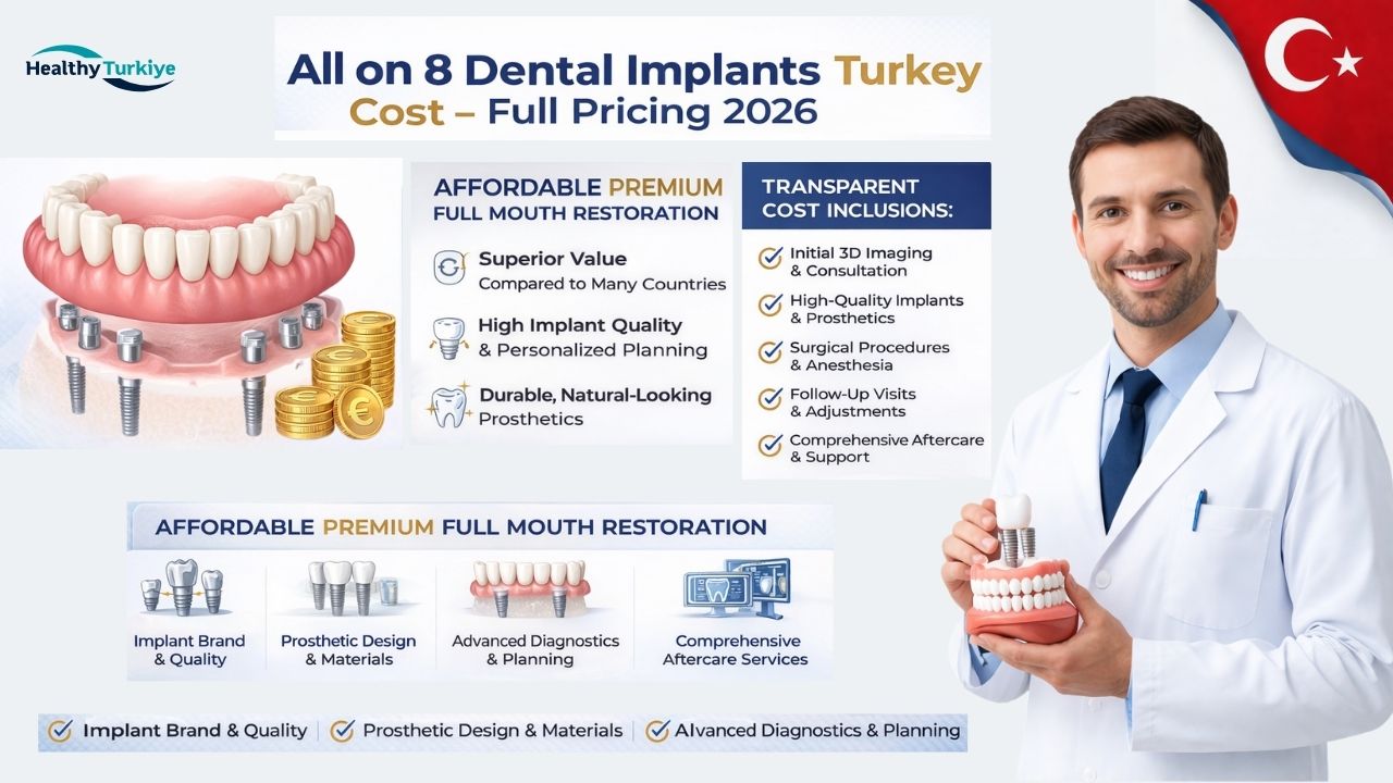 All on 8 Dental Implants Turkey Cost – Full Pricing 2026