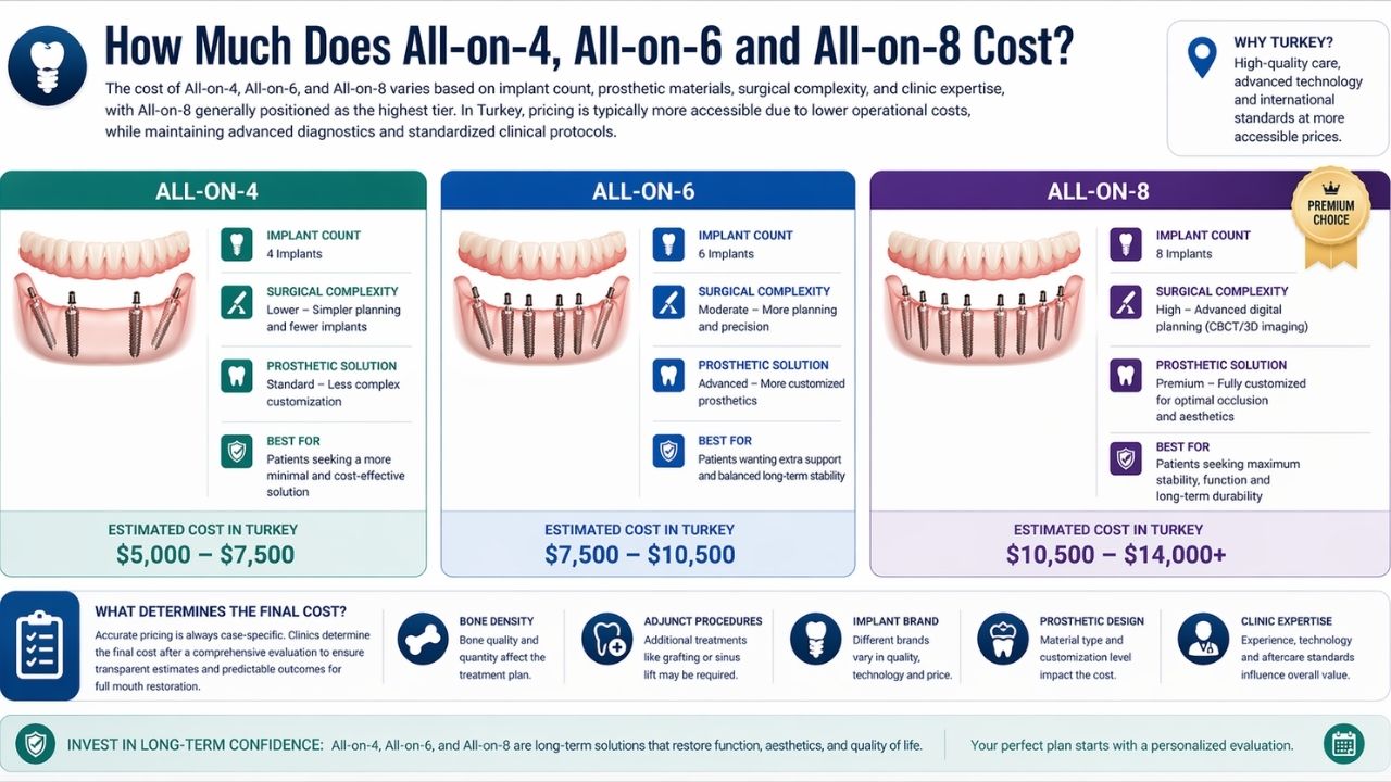 All on 4, All on 6 and All on 8 Cost